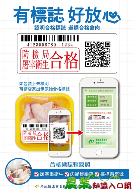 合格標誌QR code 禽肉衛生保障夠