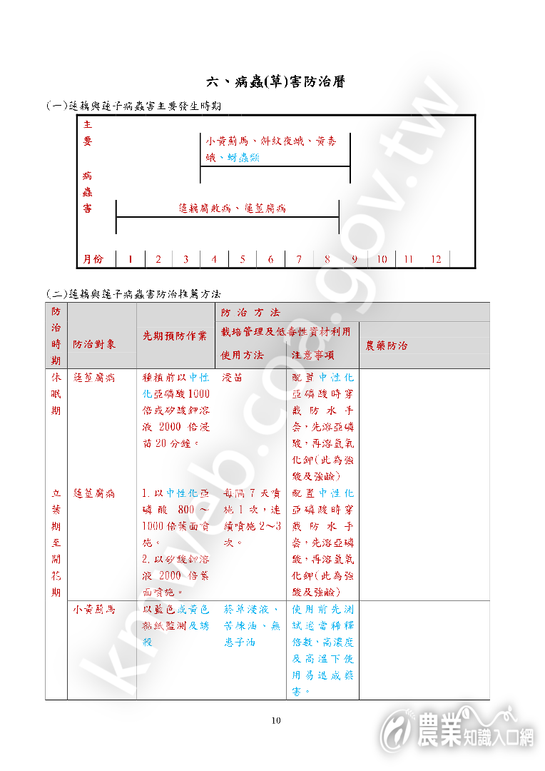 蓮藕與蓮子良好農業規範(TGAP)012