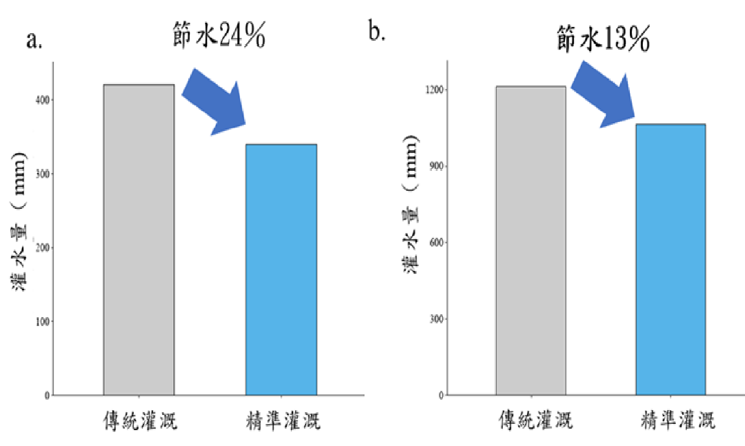 圖3__2025年精準灌溉與傳統灌溉處理之節水效益評估。