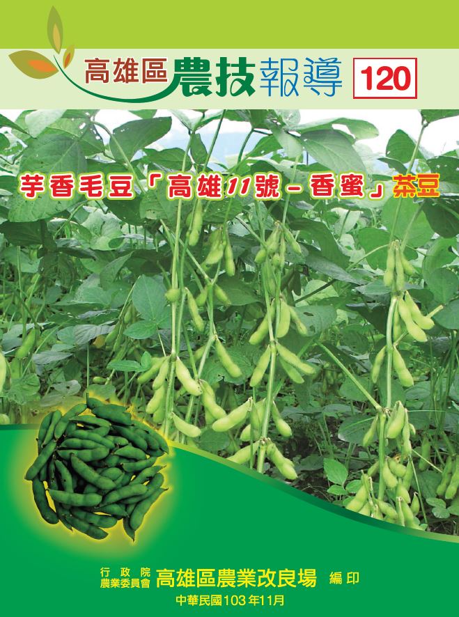 高雄區農技報導第120期：芋香毛豆「高雄11號－香蜜」茶豆(103/11)