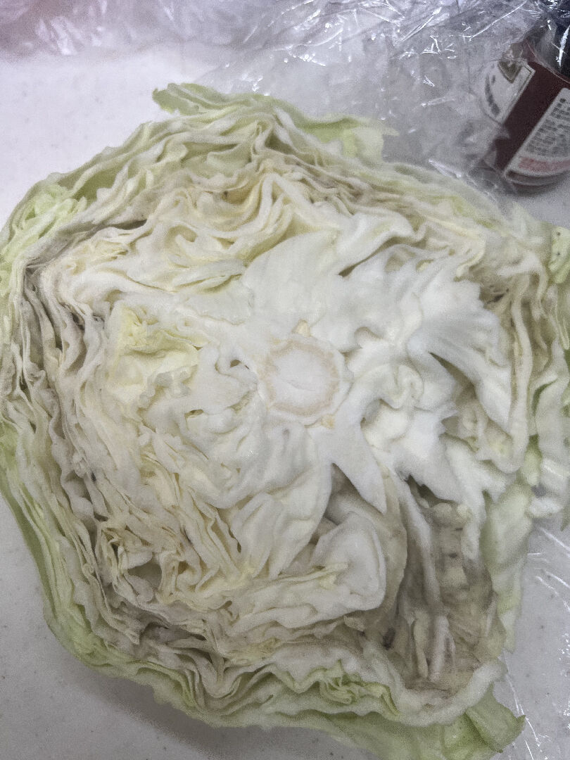 高麗菜切開 有一層 變黑像發霉